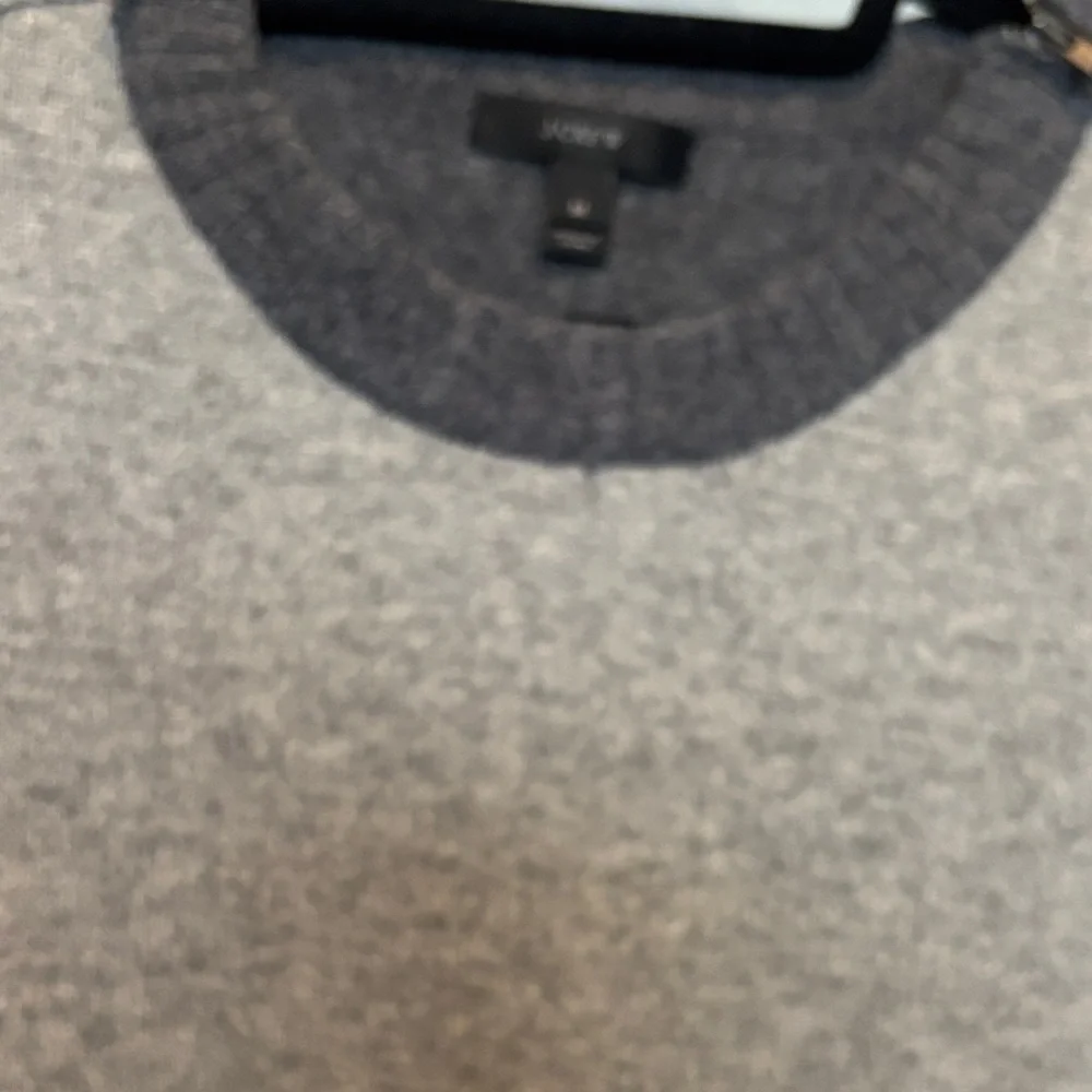 J. Crew Two-Tone Gray Sweater zipper accents
